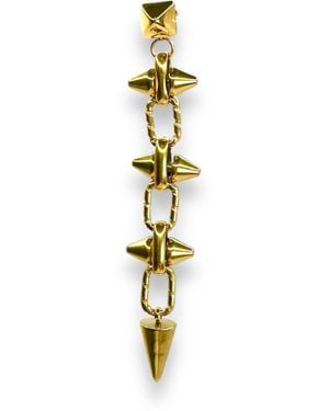 Jagged Halo Jewelry Barbie Chain Earrings - Metallic