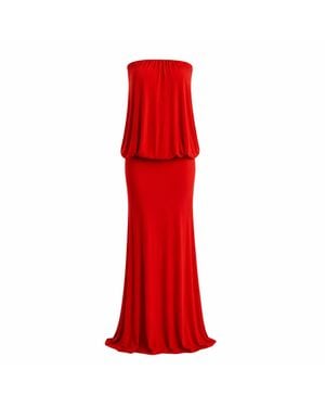Maison De Gala Valerie Crimson Maxi Dress - Red