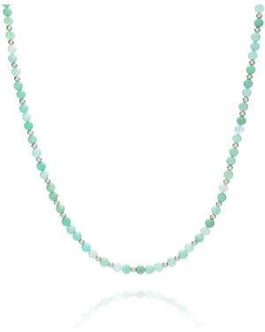 Nellou Jewellery Jewel Bead May Birthstone Necklace Sterling - Metallic