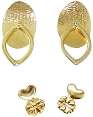 Bellatrix Detachable Stylized Ballerina Shoes Earring Is Perfect To Add An Extra Design Element To Your Stud Stone Earring - Metallic