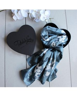 Tallulah Love Limited Edition Moonlight Mist Silk Scarf - Blue