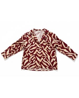 LAtelier London Abstract Print Collared Blouse