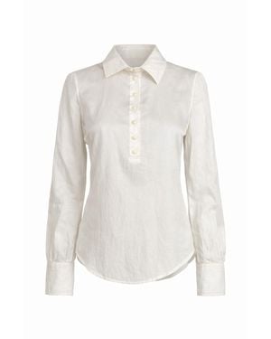Conquista Classic Buttoned Shirt With Refined Tailoring - White