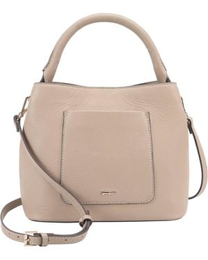 Paul Costelloe Rosa Leather Bag - Natural