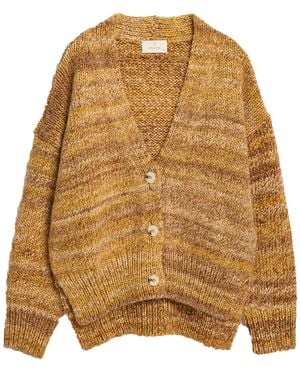 Peraluna Napoli Alpaca Blend Knit Cardigan - Brown