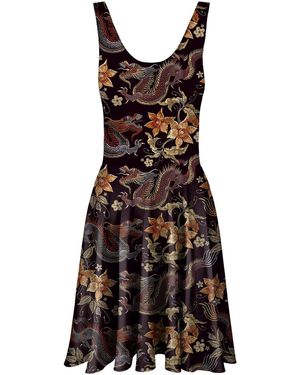 Aloha From Deer Japanese Dragon Envelope Dress - Black