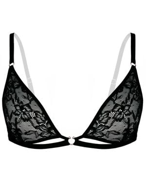 MONIQUE MORIN LINGERIE Hologram Bralette - Black