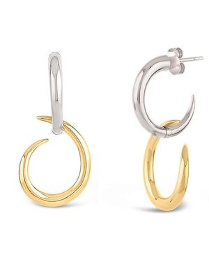 Dinny Hall Toro Mixed Metal Drop Hoops - Metallic