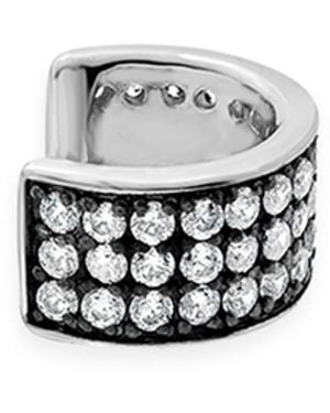 SALLY SKOUFIS Destiny Ear Cuff With Made Cz Diamond Stimulant - White