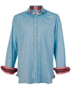 Koy Clothing Anga Sky- Linen Shirt - Blue