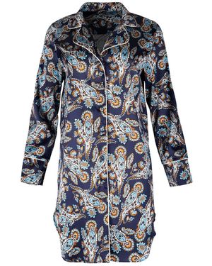 Oh!Zuza Neutrals Silk Shirt Nightdress - Blue
