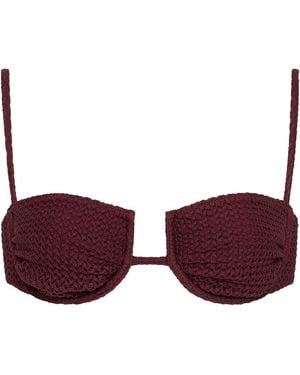 Montce Crochet Simonette Bikini Top - Purple