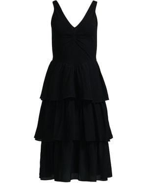 Kristinit Silk Ruffle Bliss Dress - Black