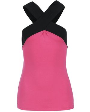 Conquista Cross-Strap Micromodal Fitted Top - Pink