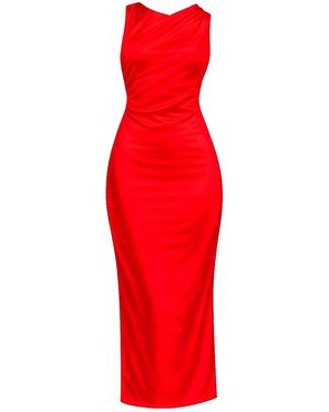 Tantra Spain Sl Fitted Dress With Pleat On The Side - Red