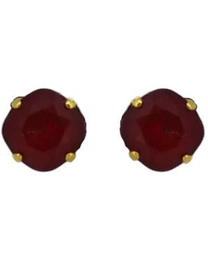 Vickisarge Yuletide Large Stud Earrings - Red