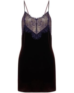 Maison sél Lace Detailed Mini Dress - Black