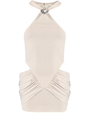OW Collection Neutrals Dione Mini Dress - White