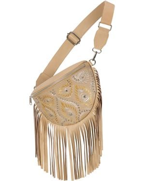 Jodi Lee Neutrals Grace Stud Belt Bag Ivory - Natural