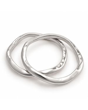 Hye Jane Jewelry Bond Molten Bangle Set - Metallic