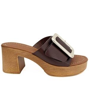 Altramoda Redressing the World Firenze Buckle Sandals For - Brown