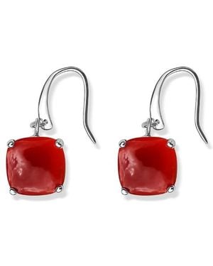 FV Jewellery La Stèle Carnelian And Dome Earrings - Red