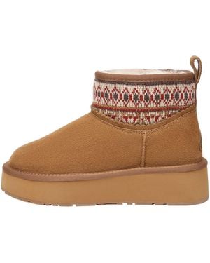 EverAu Australia Plover Ankle Platform Boots - Brown