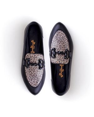 Mandragora Design Amanda Leo Leather Loafer Shoes - Black