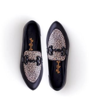 Mandragora Design Amanda Leo Leather Loafer Shoes - Black