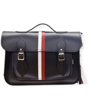 Zatchels British Edit Handmade Leather Handbag Satchel - Blue