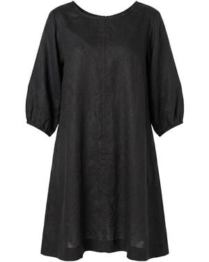 Adrift Clothing Hazel Short Linen Dress - Black