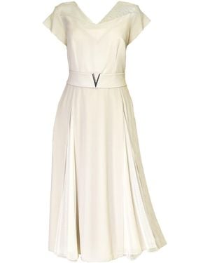 Otthie Neutrals Cocktail Dress With Tulle Light - Natural