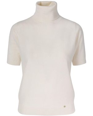 tirillm Alexa Short Sleeve Turtle Pullover - White