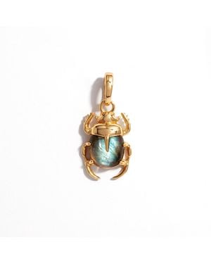 MARIE JUNE Jewelry Sacred Scarab Pendant Necklace - Metallic
