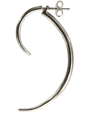 Aki Roc Jewelry Front-Back Hoop Earring "Single" -Sterling - Metallic