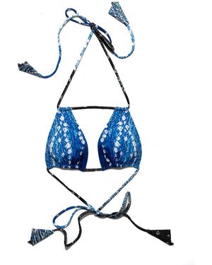 O Niki Water Bikini Top - Blue