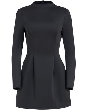 The Gt Atelier High Neck Long Sleeve Dress - Black
