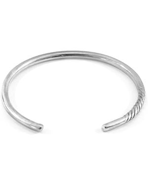 Anchor and Crew Byron Quarter Rope Wayfarer Silver Bangle - Metallic