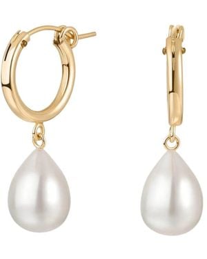 Katy Faye Pauline Pearl Earrings - Metallic