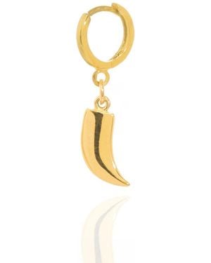 C.J.M Single Horn Earring - Metallic