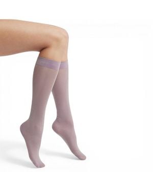HIGH HEEL JUNGLE by KATHRYN EISMAN Glitterati Tall Socks - Purple