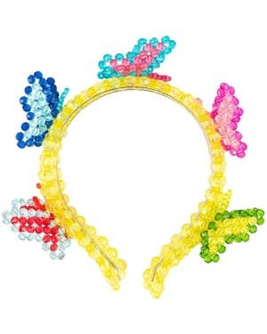 Tillie Beads Butterfly Bead Headband - Yellow