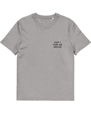 Anchor and Crew Heather Actually Nevermind Annotations Organic Cotton T-Shirt - Grey
