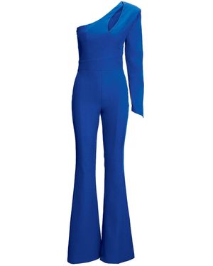 BLUZAT Electric Jumpsuit With Cut-Out - Blue