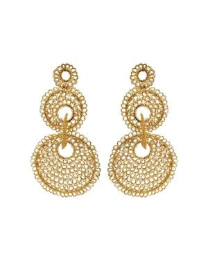 Lavish by Tricia Milaneze All Iris Handmade Crochet Earrings - Metallic
