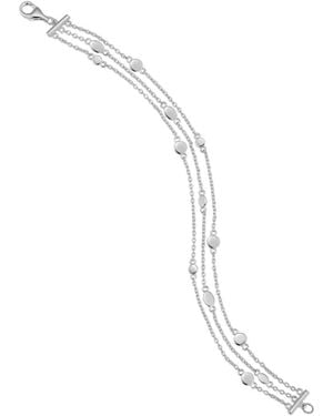 Vanhi Simone Triple Chain Layered Bracelet - Metallic