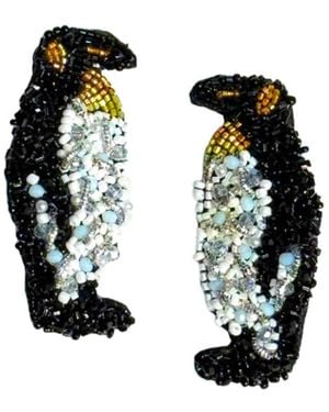 Simitri Penguin Earrings - Black