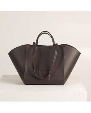 Tarea Studio Ebony Lido Leather Bag - Brown