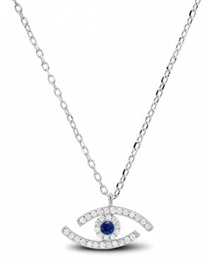 Kylie Harper Abstract Evil Eye Pendant Necklace - Metallic