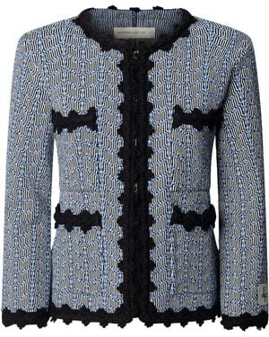 The Extreme Collection Metallic Lady Jacket Textured - Blue